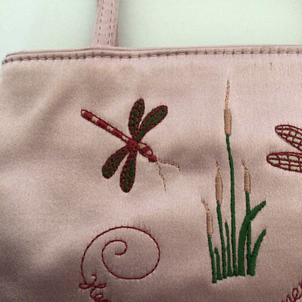 RARE ANYA HIMDMARCH PINK SATIN EMBROIDERED MINI HANDBAG - Picture 9 of 16